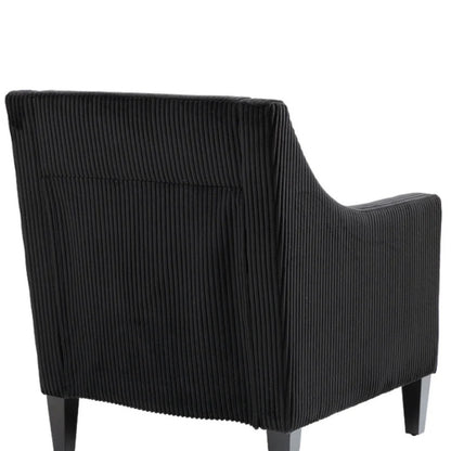 COOLMORE Modern Accent Chair,Upholstered Armchair with Scooped Arms for Bedroom,Apartment,Studio,Office,Waiting Room(Black Corduroy)-海智集-Default-