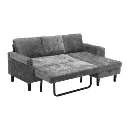 UNITED Sectional Sofa Reversible Sectional Sleeper Sectional Sofa with Storage Chaise-海智集-Default-