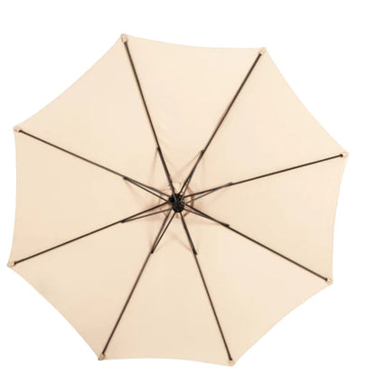 Best Choice Products 10ft Offset Hanging Market Patio Umbrella w/Easy Tilt Adjustment, Polyester Shade, 8 Ribs for Backyard, Poolside - ( khaki )(No Base)-海智集-Default-