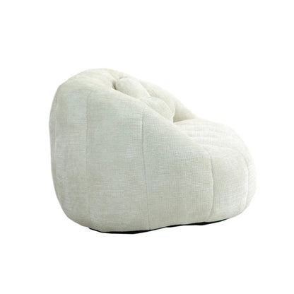 High Back Bean Bag Sofa Couch for Adults and Kids, Comfortable White Chenille Lounger, Indoor & Outdoor Use-海智集-Default-