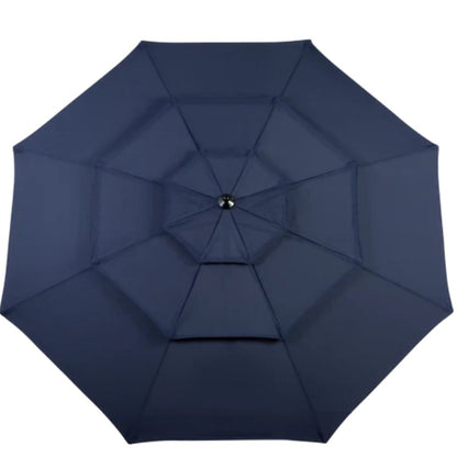 Aluminium 10ft 3 Tier Auto-tilt Umbrella ,Outdoor Patio Umbrella - Market Table Pool Deck Umbrella (Base Not Included) - (Navy blue )-海智集-Default-