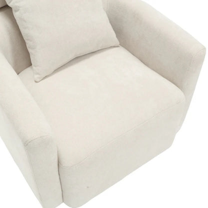 COOLMORE 360 degree rotation design, multi-gear adjustment backrest, soft and comfortable chenille fabric, ergonomic design of the living room chair-海智集-Default-