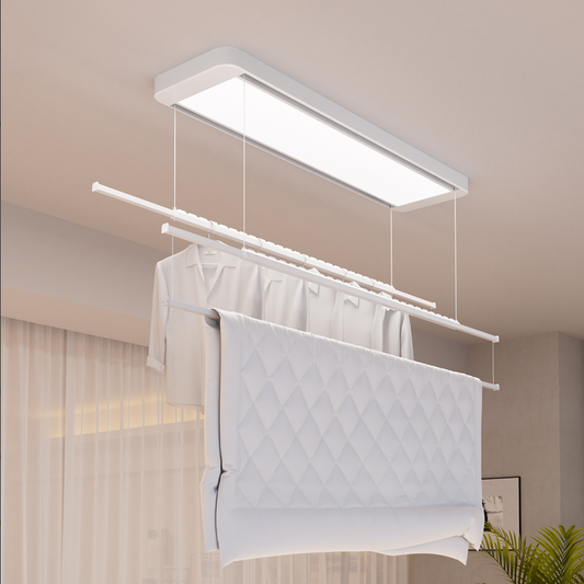 Electric Clothes Drying Rack Voice Control Automatic Lifting Household Balcony Smart Remote Control Drying Telescopic Clothesline-海智集-✾⁂⁂⁂⁂✾TK-8000 Meteor Silver (includes installation)✾⁂⁂⁂⁂✾-✾⁂⁂⁂⁂✾Medium✾⁂⁂⁂⁂✾-