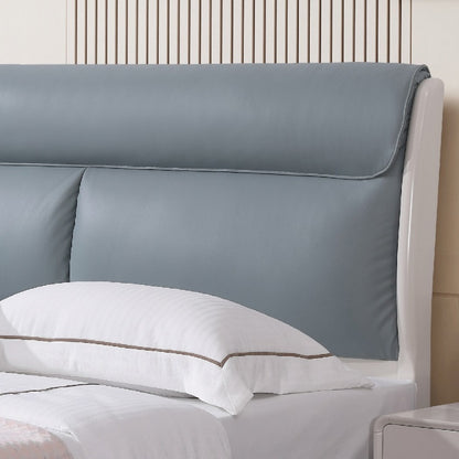 Karan Meishu Series latex leather bed, modern, simple and high-end solid wood soft package A53#-海智集-