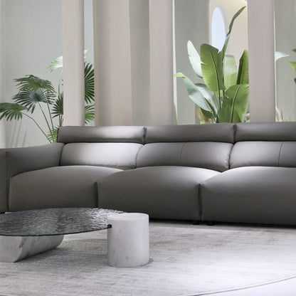 Executive Leather Sofa Set | Top-Grain Leather for Premium Lobbies-海智集-