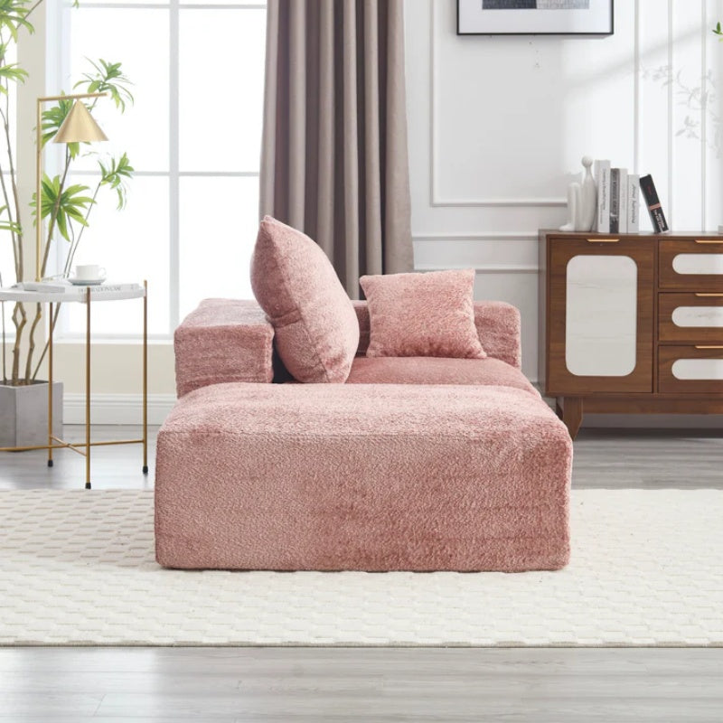UNITED WE WIN Memory Foam 2-Seater Couch, No Installation & Easy to Transport, Deep Seat Modern Sofa with Chenille Fabric, Couch for Living Room, Bedroom, Apartment, Home Office-海智集-Default-