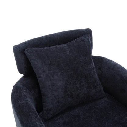 COOLMORE 360 degree rotation design, multi-gear adjustment backrest, soft and comfortable chenille fabric, ergonomic design of the living room chair-海智集-Default-