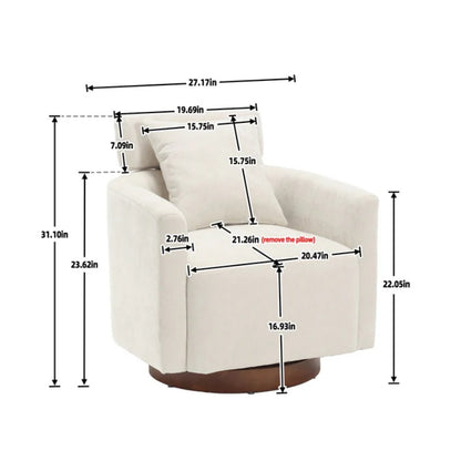 COOLMORE 360 degree rotation design, multi-gear adjustment backrest, soft and comfortable chenille fabric, ergonomic design of the living room chair-海智集-Default-