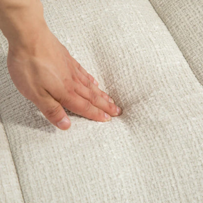 High Back Bean Bag Sofa Couch for Adults and Kids, Comfortable White Chenille Lounger, Indoor & Outdoor Use-海智集-Default-