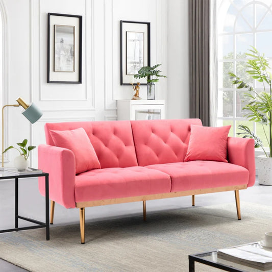 COOLMORE Velvet Sofa , Accent sofa .loveseat sofa with metal feet-海智集-Default-