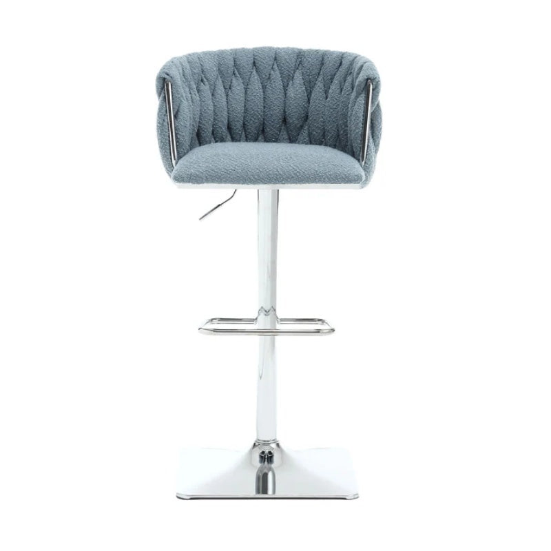 COOLMORE Vintage Bar Stools with Back and Footrest Counter Height Dining Chairs 2PC/SET-海智集-Default-