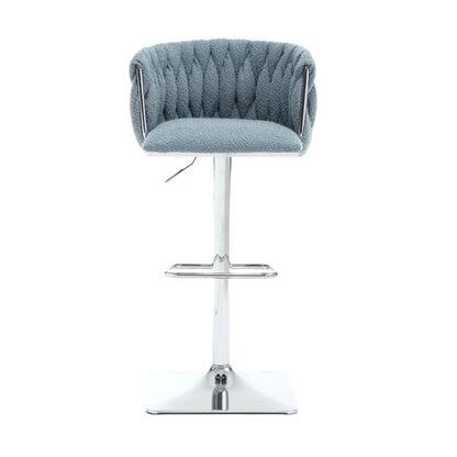 COOLMORE Vintage Bar Stools with Back and Footrest Counter Height Dining Chairs 2PC/SET-海智集-Default-