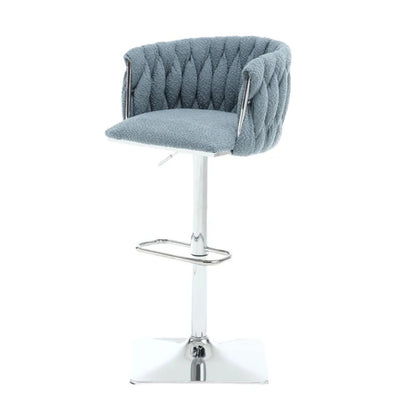 COOLMORE Vintage Bar Stools with Back and Footrest Counter Height Dining Chairs 2PC/SET-海智集-Default-