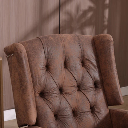 COOLMORE Rocking Recliner Chair,360 Degree Swivel Nursery Rocking Chair,Glider Chair,Modern Small Rocking Swivel Recliner Chair for Bedroom,Living Room Chair Home Theater Seat (Coffee)-海智集-Default-