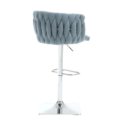 COOLMORE Vintage Bar Stools with Back and Footrest Counter Height Dining Chairs 2PC/SET-海智集-Default-