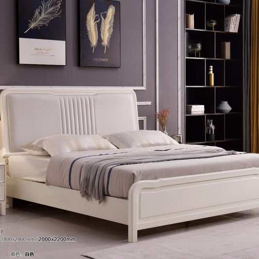 Karan Meishu Series Technology fabric Bed, modern, simple and high-end solid wood soft package, 986# Cushion-海智集-