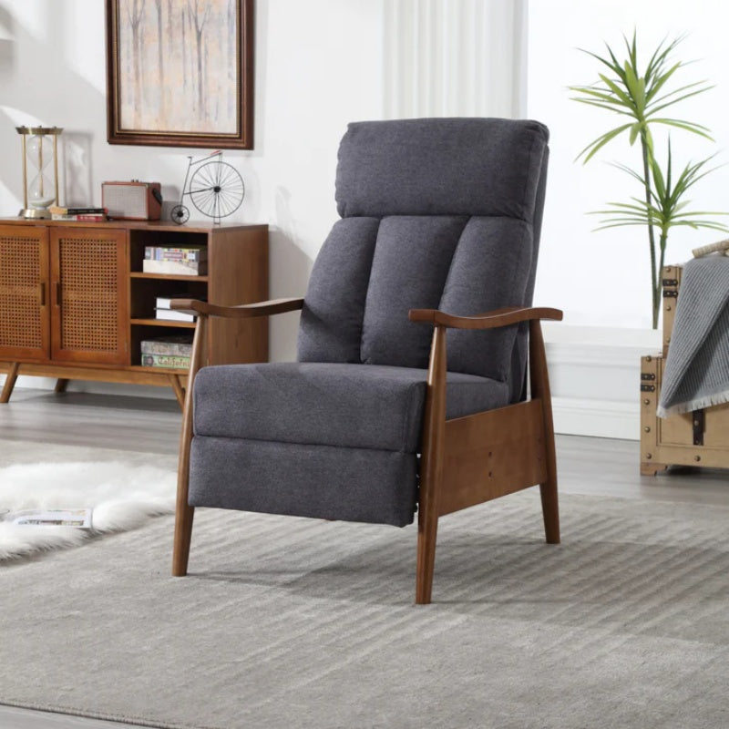 COOLMORE Wood Frame Armchair, Modern Accent Chair Lounge Chair for Living Room-海智集-Default-