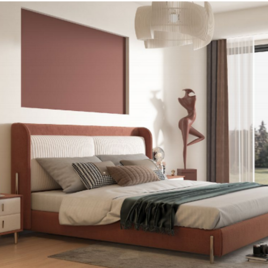 Luo LAN Series Italian Light Luxury matte Cloth Bed 1850 C# 220 * 200 * 1 19 (Single bed without bedside table-海智集-