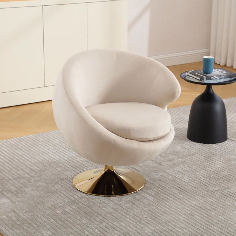 360 Degree Swivel Cuddle Barrel Accent Chairs, Round Armchairs with Wide Upholstered, Fluffy Fabric Chair for Living Room, Bedroom, Office, Waiting Rooms-海智集-Default-