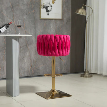 COOLMORE Vintage Bar Stools with Back and Footrest Counter Height Dining Chairs 2PC /SET-海智集-Default-