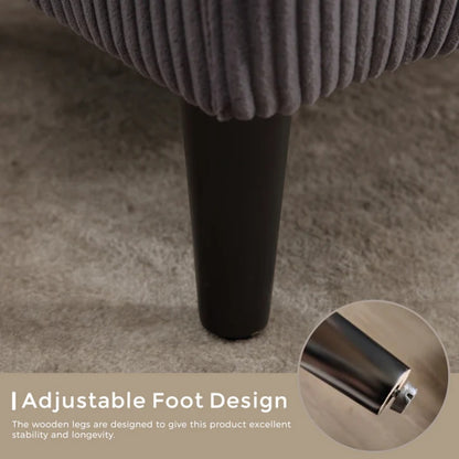 COOLMORE Living Room Accent Barrel Chair, Century Modern Style Decorative Chair, Armchair for Living Room with Thick Cushions and Pillows, Comfy Single Sofa Chair, Chair with Wooden Legs,dark grey-海智集-Default-