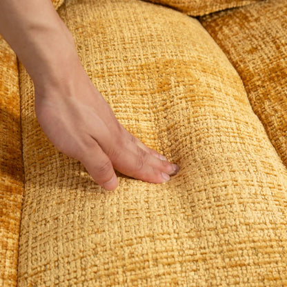 Lazy Sofa High Back Bean Bag Chair Couch Yellow Chenille for Adults & Kids Indoor Outdoor-海智集-Default-