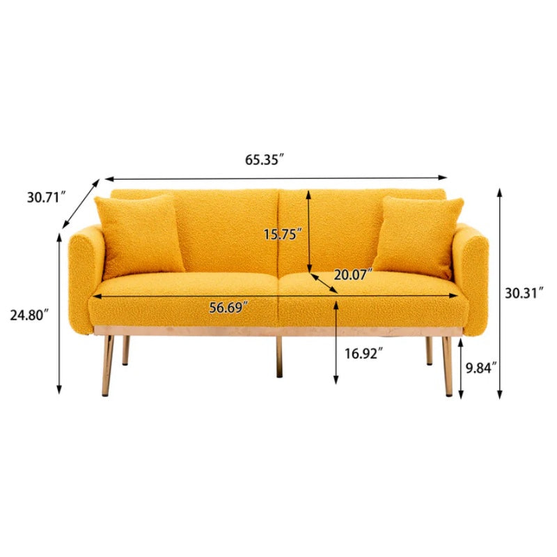 COOLMORE Velvet Sofa , Accent sofa .loveseat sofa with metal feet-海智集-Default-