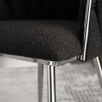 COOLMORE Leisure Dining Chairs Accent Chair Velvet Accent Lounge Chair With Metal Feet 2PC/SET-海智集-Default-