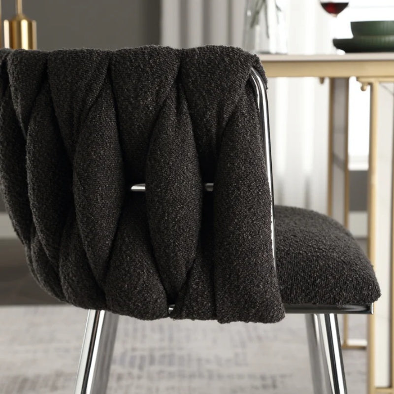 COOLMORE Leisure Dining Chairs Accent Chair Velvet Accent Lounge Chair With Metal Feet 2PC/SET-海智集-Default-
