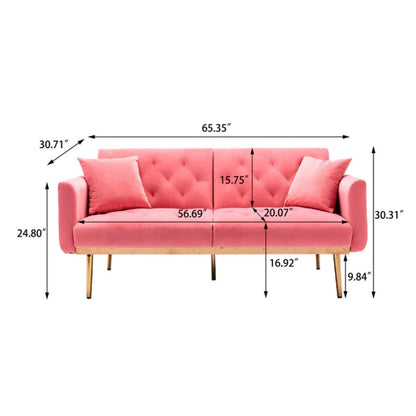 COOLMORE Velvet Sofa , Accent sofa .loveseat sofa with metal feet-海智集-Default-