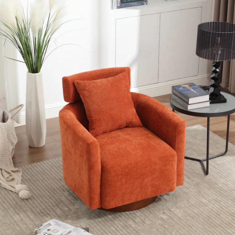 COOLMORE 360 degree rotation design, multi-gear adjustment backrest, soft and comfortable chenille fabric, ergonomic design of the living room chair-海智集-Default-