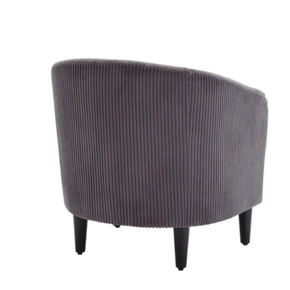 COOLMORE Living Room Accent Barrel Chair, Century Modern Style Decorative Chair, Armchair for Living Room with Thick Cushions and Pillows, Comfy Single Sofa Chair, Chair with Wooden Legs,dark grey-海智集-Default-