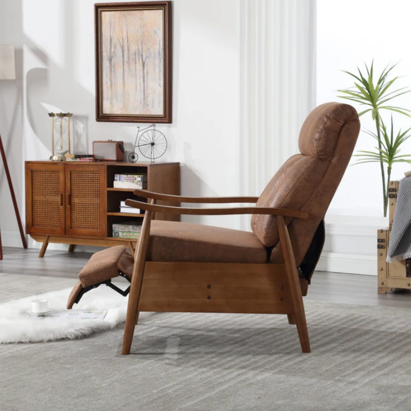 COOLMORE Wood Frame Armchair, Modern Accent Chair Lounge Chair for Living Room-海智集-Default-