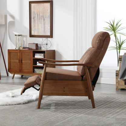 COOLMORE Wood Frame Armchair, Modern Accent Chair Lounge Chair for Living Room-海智集-Default-