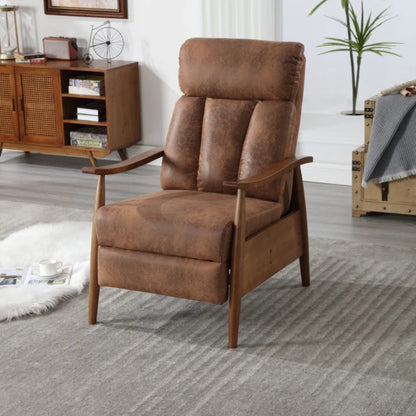 COOLMORE Wood Frame Armchair, Modern Accent Chair Lounge Chair for Living Room-海智集-Default-