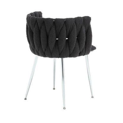 COOLMORE Leisure Dining Chairs Accent Chair Velvet Accent Lounge Chair With Metal Feet 2PC/SET-海智集-Default-