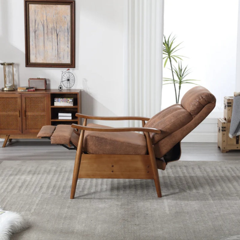 COOLMORE Wood Frame Armchair, Modern Accent Chair Lounge Chair for Living Room-海智集-Default-
