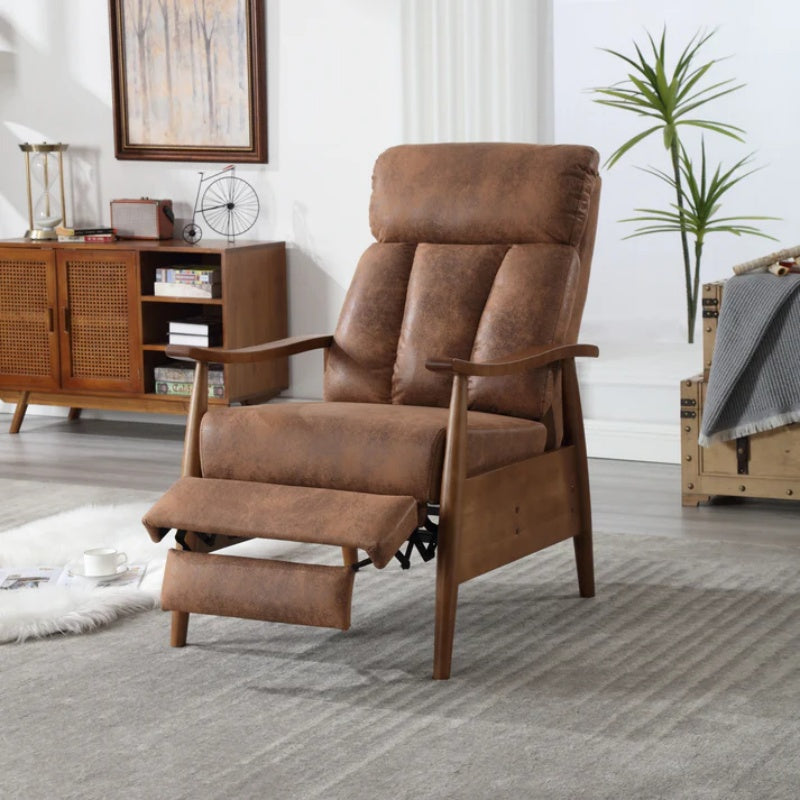 COOLMORE Wood Frame Armchair, Modern Accent Chair Lounge Chair for Living Room-海智集-Default-