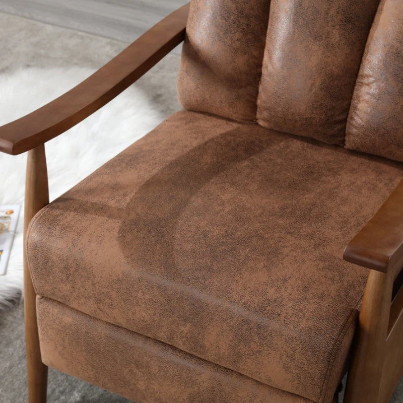 COOLMORE Wood Frame Armchair, Modern Accent Chair Lounge Chair for Living Room-海智集-Default-