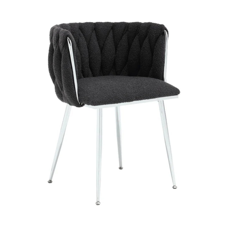 COOLMORE Leisure Dining Chairs Accent Chair Velvet Accent Lounge Chair With Metal Feet 2PC/SET-海智集-Default-
