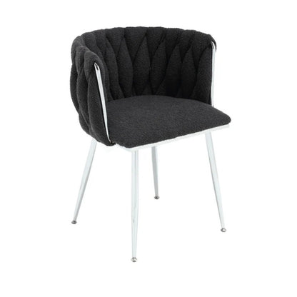 COOLMORE Leisure Dining Chairs Accent Chair Velvet Accent Lounge Chair With Metal Feet 2PC/SET-海智集-Default-