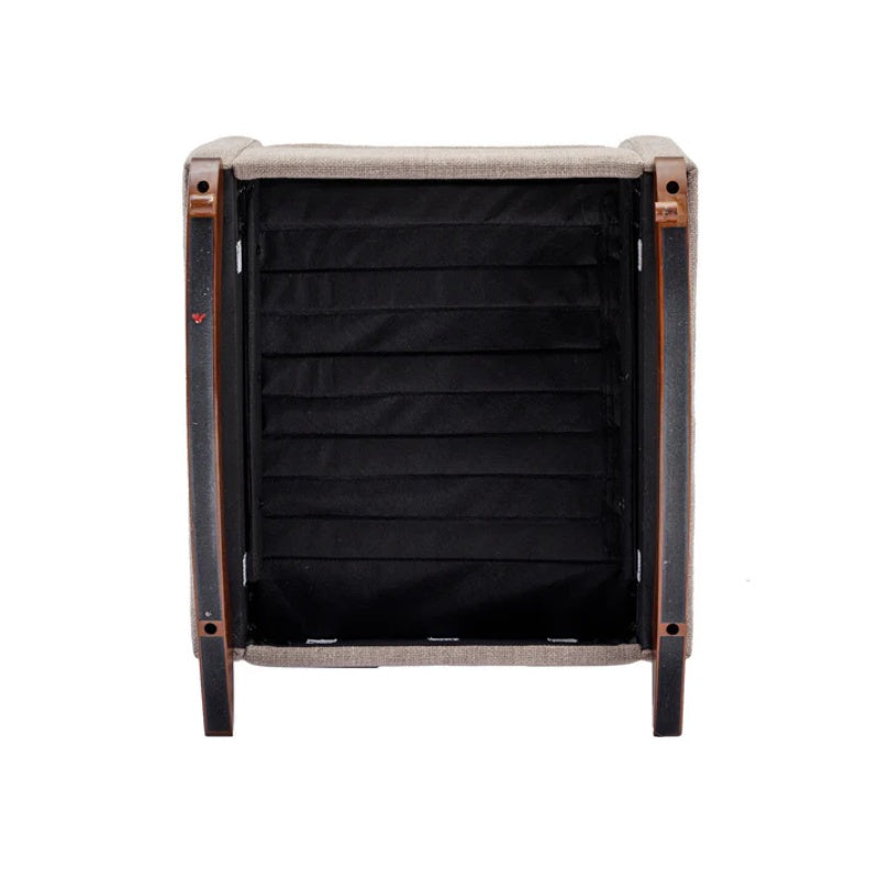 High Back Rocking Chair Nursery Chair .Comfortable Rocker Fabric Padded Seat .Modern High Back Armchair-海智集-Default-