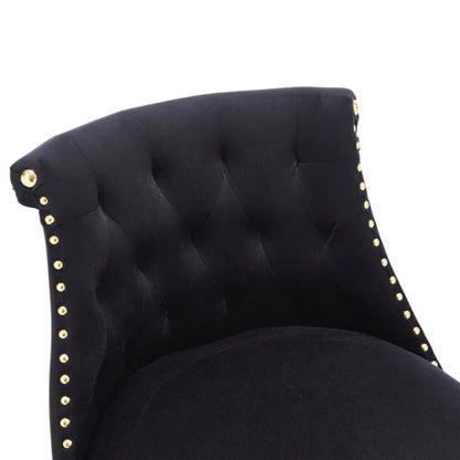 COOLMORE Set of 2,Back pull point design, velvet material, 360 degree rotation, back pull loop detachable design, rivet decoration, square foot wooden bar chair-海智集-Default-