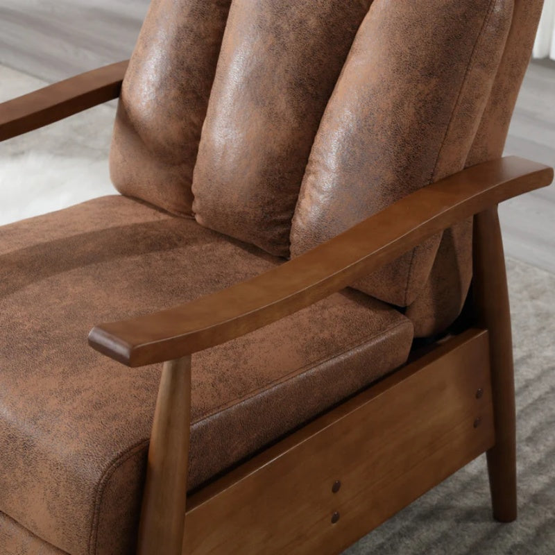 COOLMORE Wood Frame Armchair, Modern Accent Chair Lounge Chair for Living Room-海智集-Default-