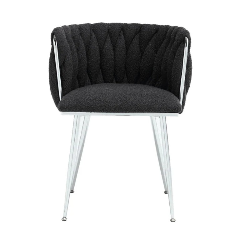 COOLMORE Leisure Dining Chairs Accent Chair Velvet Accent Lounge Chair With Metal Feet 2PC/SET-海智集-Default-