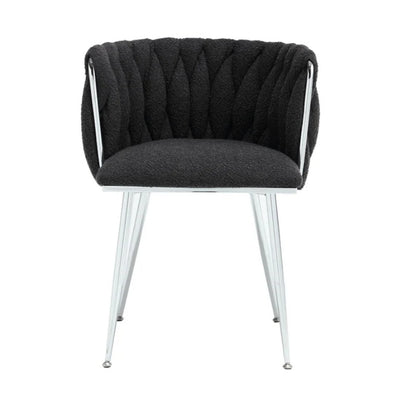 COOLMORE Leisure Dining Chairs Accent Chair Velvet Accent Lounge Chair With Metal Feet 2PC/SET-海智集-Default-