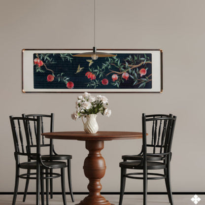 New Chinese Style Wall Art - Hand-Painted Ink Landscape Canvas Painting with Wood Frame, Oriental Home Decor for Living Room & Bedroom-海智集-