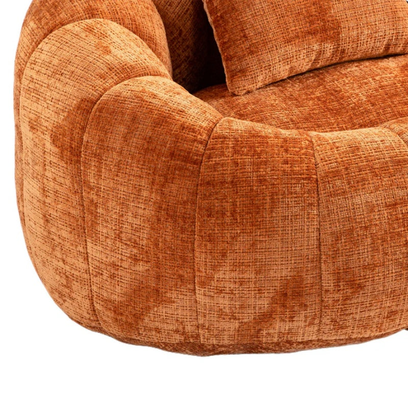 Durable Comfort High Back Bean Bag Sofa Lounger for Adults and Kids, Indoor & Outdoor, Orange Chenille-海智集-Default-