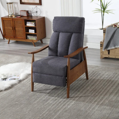 COOLMORE Wood Frame Armchair, Modern Accent Chair Lounge Chair for Living Room-海智集-Default-