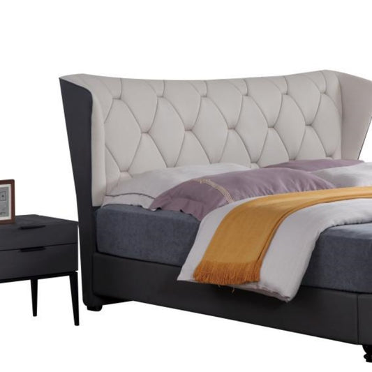 Italian Luxury Upholstered Bed | Master Bedroom Essential with Top-Grain Leather-海智集-